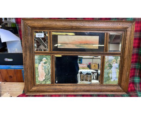  Sale Item:    OAK FRAMED MIRROR PICTURE   Vat Status:   No Vat   Buyers Premium:  This lot is subject to a Buyers Premium of