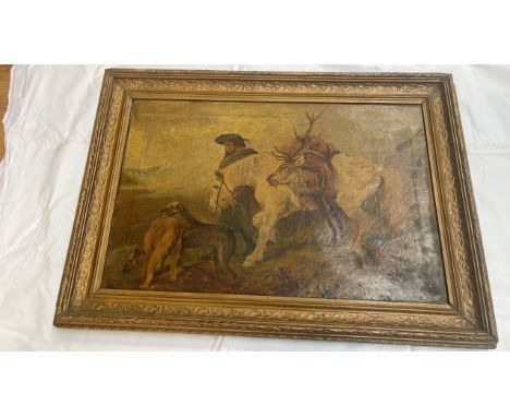  Sale Item:    OIL PAINTING-HUNTING SCENE BY G TAYLOR ELGIN (AF)  Vat Status:   No Vat   Buyers Premium:  This lot is subject