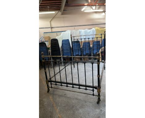  Sale Item:    BRASS &amp; METAL DOUBLE BED   Vat Status:   No Vat   Buyers Premium:  This lot is subject to a Buyers Premium