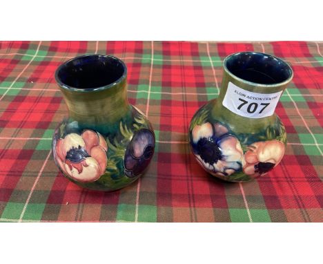  Sale Item:    2 MOORCROFT VASES   Vat Status:   No Vat   Buyers Premium:  This lot is subject to a Buyers Premium of 17.5% +