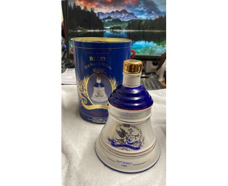  Sale Item:    BELLS PRINCESS EUGENIE 23RD MARCH 1990 75CL 43%  Vat Status:   No Vat   Buyers Premium:  This lot is subject t