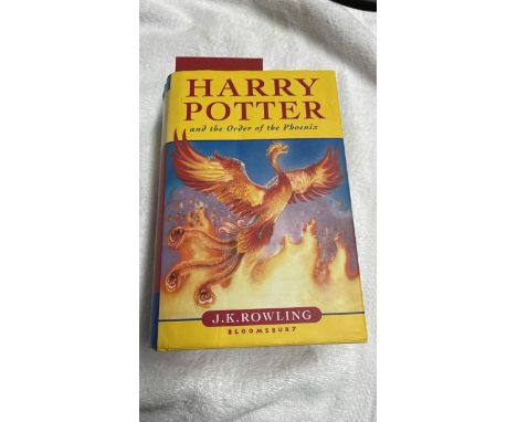  Sale Item:    BOOK-FIRST EDITION HARRY POTTER &amp; THE ORDER OF THE PHOENIX  Vat Status:   No Vat   Buyers Premium:  This l