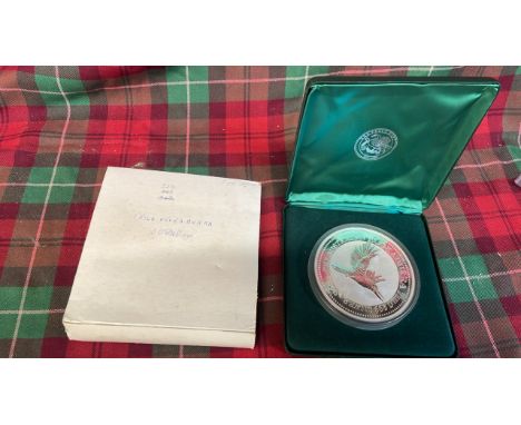 Sale Item:    BOXED 1996 1 KILO SILVER KOOKABURRA  Vat Status:   No Vat   Buyers Premium:  This lot is subject to a Buyers P