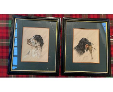  Sale Item:    2 PICTURES DOGS BY H NIELD   Vat Status:   No Vat   Buyers Premium:  This lot is subject to a Buyers Premium o