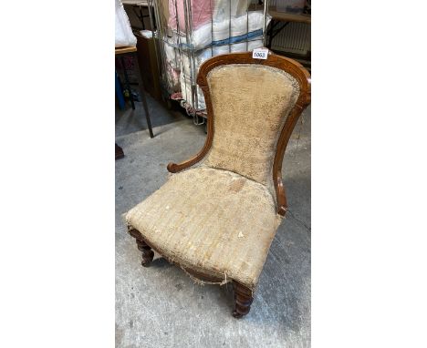  Sale Item:    VICTORIAN NURSING CHAIR (AF)   Vat Status:   No Vat   Buyers Premium:  This lot is subject to a Buyers Premium