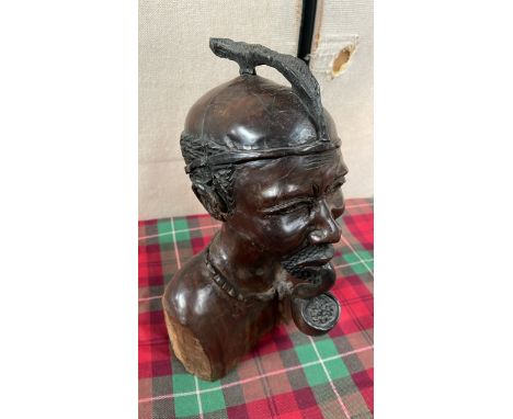 Sale Item:    CARVED WOODEN HEAD (AF)   Vat Status:   No Vat   Buyers Premium:  This lot is subject to a Buyers Premium of 1