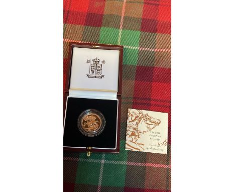  Sale Item:    1999 GOLD PROOF SOVEREIGN   Vat Status:   No Vat   Buyers Premium:  This lot is subject to a Buyers Premium of