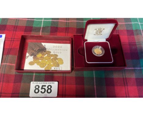  Sale Item:    2000 HALF GOLD SOVEREIGN   Vat Status:   No Vat   Buyers Premium:  This lot is subject to a Buyers Premium of 