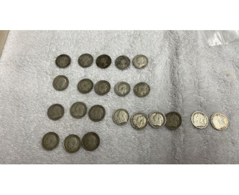  Sale Item:    BOX- 22 x THREEPENNIES   Vat Status:   No Vat   Buyers Premium:  This lot is subject to a Buyers Premium of 17