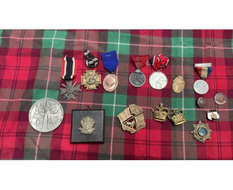  Sale Item:    BOX GERMAN MEDALS CAP BADGES ETC   Vat Status:   No Vat   Buyers Premium:  This lot is subject to a Buyers Pre