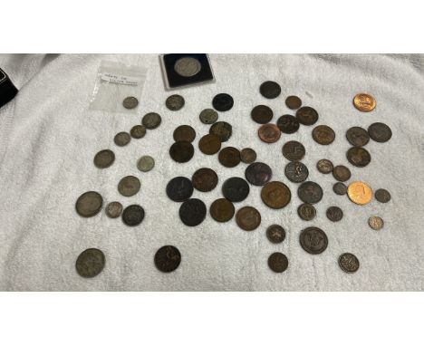  Sale Item:    BOX- 56 MIXED COINS   Vat Status:   No Vat   Buyers Premium:  This lot is subject to a Buyers Premium of 17.5%