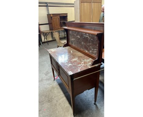  Sale Item:    INLAID MARBLE TOP WASH STAND(AF)   Vat Status:   No Vat   Buyers Premium:  This lot is subject to a Buyers Pre