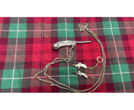  Sale Item:    BOSUNS WHISTLE &amp; 2 KEY RING   Vat Status:   No Vat   Buyers Premium:  This lot is subject to a Buyers Prem