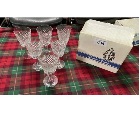  Sale Item:    BOX 6 WATERFORD CRYSTAL GLASSES   Vat Status:   No Vat   Buyers Premium:  This lot is subject to a Buyers Prem