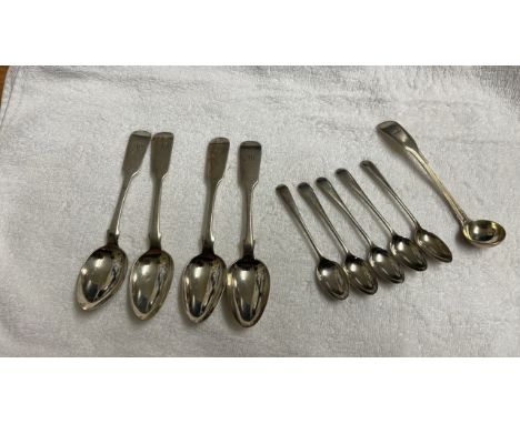  Sale Item:    BAG 10 ASSORTED SILVER SPOONS   Vat Status:   No Vat   Buyers Premium:  This lot is subject to a Buyers Premiu
