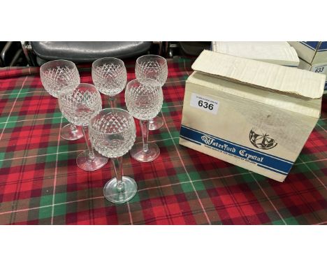  Sale Item:    BOX 6 WATERFORD CRYSTAL GLASSES   Vat Status:   No Vat   Buyers Premium:  This lot is subject to a Buyers Prem