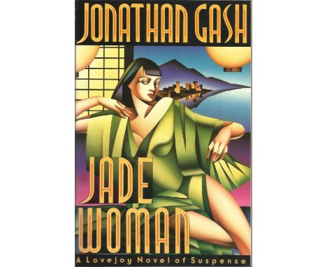 Ian McShane and the author Jonathan Cash signed First Edition paperback book Jade Woman. A Lovejoy Novel of Suspense. Ian McS