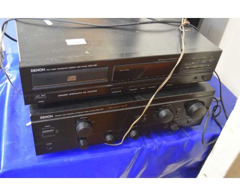 Denon compact disc player and amplifier (2)