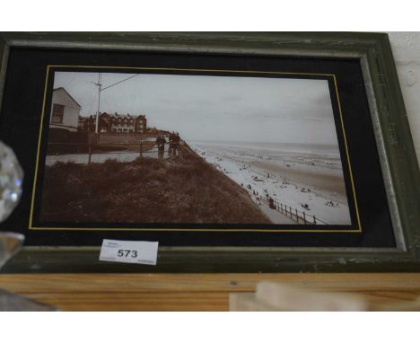 Vintage photograph of Mundesley, framed