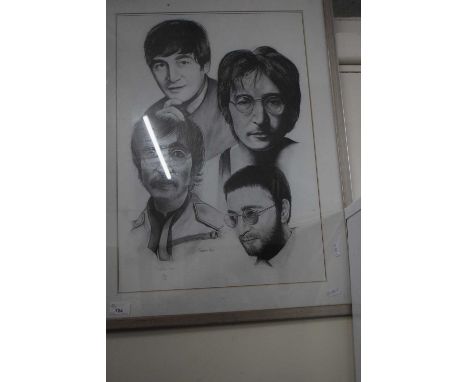 Portraits of The Beatles by Steven Kent, print, 74 of 125, framed and glazed