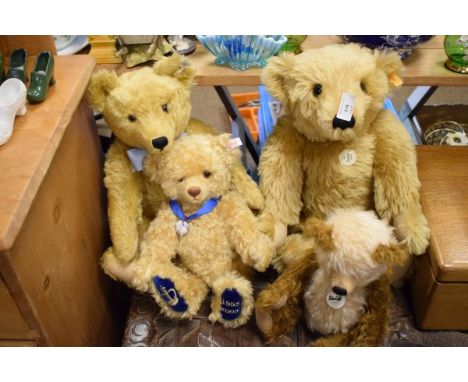 Four modern Steiff jointed teddy bears   Condition: 