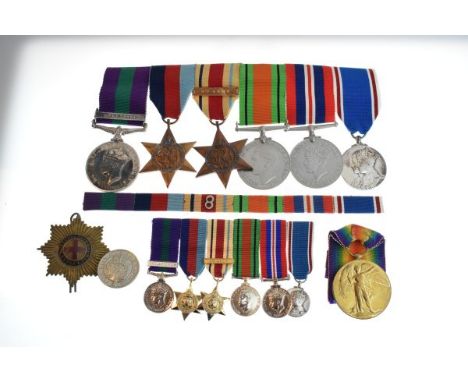 Medals - World War II/mid 20th Century group of six including George VI General Service Medal with Palestine Bar (details era