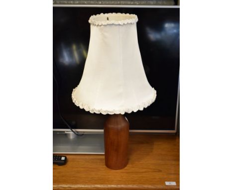 1960's period teak bottle form table lamp   Condition: 