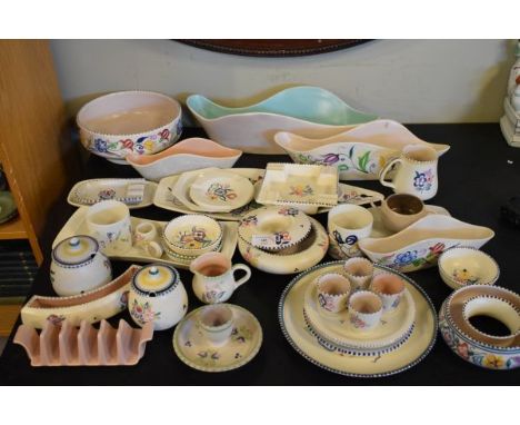 Poole Pottery - Quantity of mainly hand painted wares, etc   Condition: 