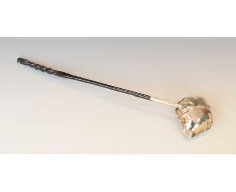 George III silver toddy ladle, having a fluted bowl with typical twisted handle, London 1818   Condition: 