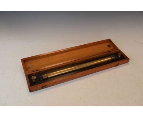 Vintage brass rolling rule by W.H. Harling of London, cased   Condition: 