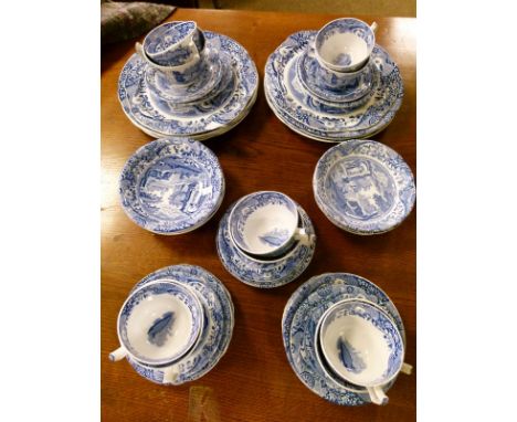 Copeland 'Spodes Italian' pattern dinner and tea service   Condition: 
