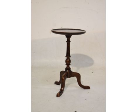 Mahogany wine table on tripod base   Condition: 