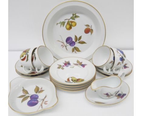 Four boxes of assorted china dinnerware including some Royal Worcester Evesham, Portmeirion, Noritake, and Wedgwood Home Azte