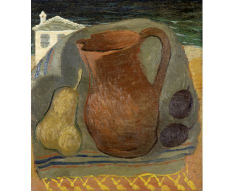 Polykleitos Rengos (Greek, 1903-1984)Nature morte, Skopelos signé en grec et daté '1946' (en bas à droite)huile sur panneau37