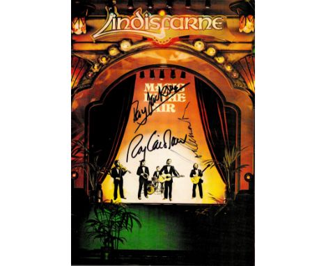 LINDISFARNE signed Magic In The Air Tour Programme by Ray Jackson, Ray Laidlaw and Rod Clements. Good condition. All autograp
