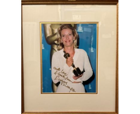 Emma Thompson Hand signed 10x8 Colour Photo in Wooden Frame. Overall Size is 16x14. Signed in Gold Marker Pen. Photo Shows Th