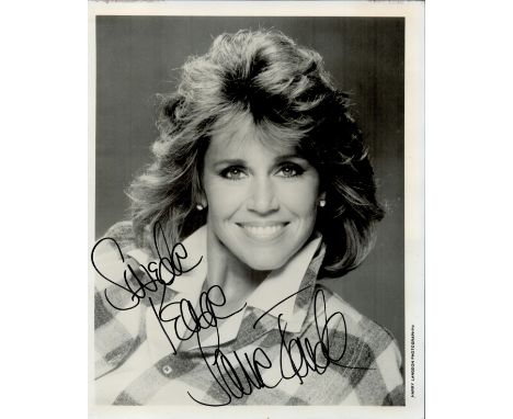 Actor, Jane Fonda vintage signed and inscribed 10x8 photograph. Fonda (born December 21, 1937) is an American actress, politi