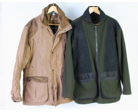 A Deerhunter soft shell jacket +/- Size XL, and a Percussion Ranbouillet gents shooting jacket Size XL.