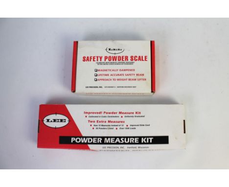 A Lee safety powder scale and a powder measure kit.