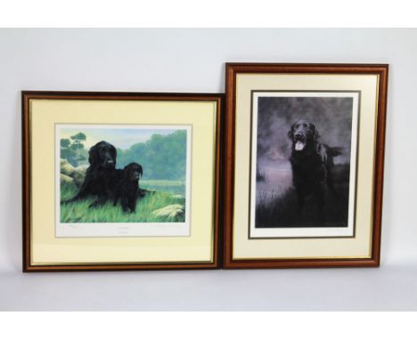 Nigel Hemming a limited edition print "A Flat Minor" (Flat Coated Retriever) 168/500.  25 x 32 cm, together with another sign