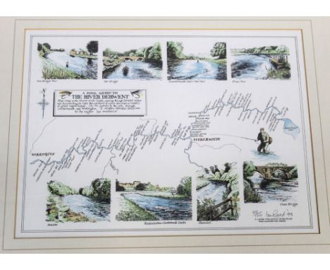 Ian Reed, a signed limited edition print "A Pool Guide to the River Derwent", 85/100 dated '93.  28 x 39 cm, framed and mount