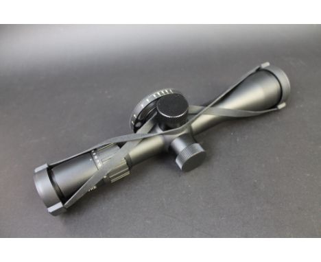 A Hawke Airmax 30SF Compact 4-16 x 44 AMX IR scope (telescopic sight), with original box, Sports Match scope rings etc.