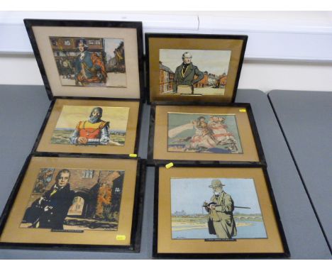 SIMPSON JOSEPH.  7 framed colour Thurnham's calendar prints of local interest.