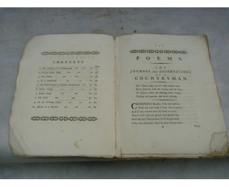 HAWTHORN JOHN, (Light Dragoon in the Inniskilling Regiment). Poems. 86pp. Small quarto. Orig. wrappers inscribed Sir H. H. Ma