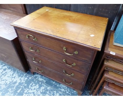 A MAHOGANY LIFT TOP CONVERTED COMMODE. 