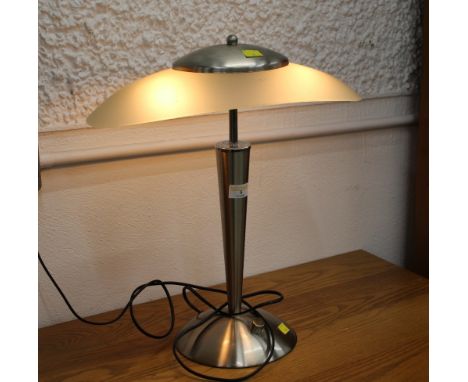 Modern chrome desk top lamp with dimmer switch