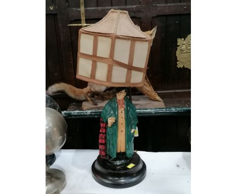 Tony Weller Royal Doulton figure HN684 attached to a lamp base 