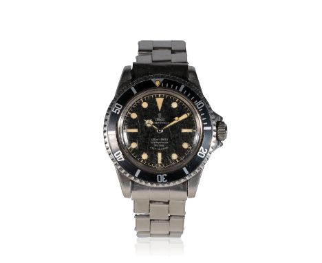 TUDOR OYSTER PRINCE GENTLEMAN'S STAINLESS STEEL BRACELET WATCH with rotator self-winding movement, the black dial with lumino