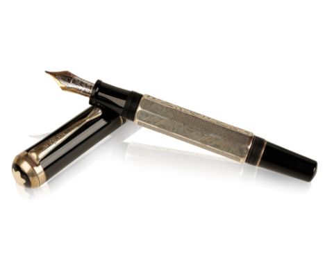 MONTBLANC: A "MARCEL PROUST" LIMITED EDITION FOUNTAIN PEN, model no. 28654, no. 10047/21000, 18ct gold nib (4810), engraved s