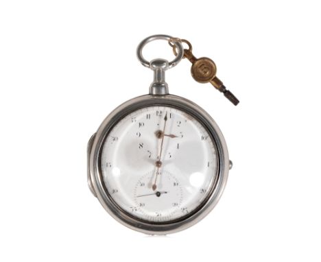 J. WHALE OF LAMBOURNE: A SILVER PAIR CASED GENTLEMAN'S POCKET WATCH with key wind movement, the white enamel dial with gold h